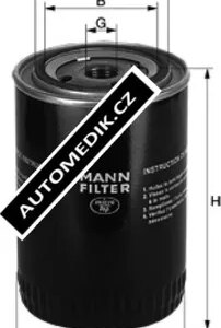 Filtr olejový MANN (MF W719/15) BMW