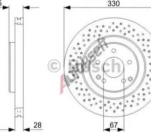 Brzdový kotouč BOSCH (BO 0986479135) MERCEDES-BENZ