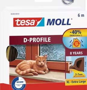 Tesa D-profil 8 x 9 mm hnědé